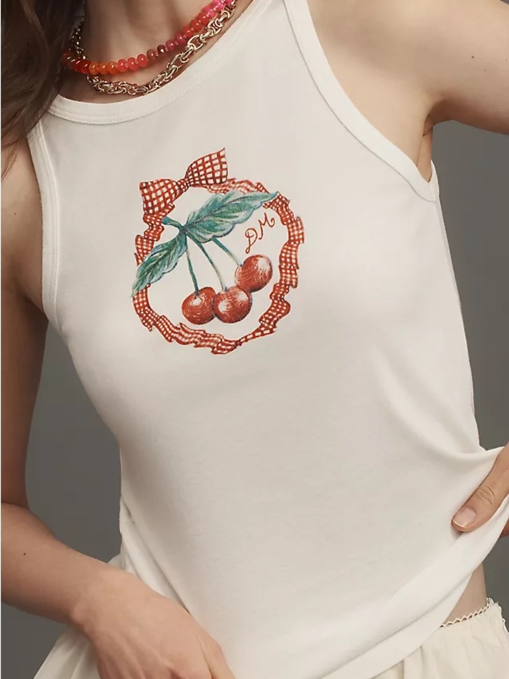 Damson Madder x Anthropologie Cherry Pie Graphic Tank Top